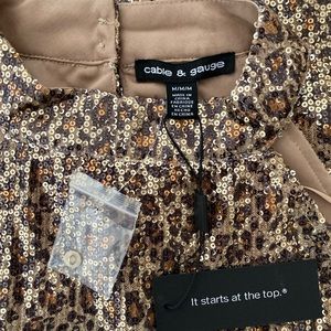 Animal print sparkle top